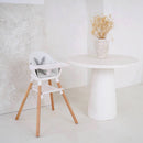 White 6 in 1 High Chair in a premium luxe kitchen by the dining table | High chairs | Feeding & Weaning | Toddler Furniture - Clair de Lune UK