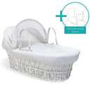 Waffle White Wicker Moses Basket