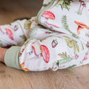 Close up on the GrowGrows Organic Woodland Walks Sleepsuit | Baby Grows and Onesies | Organic Baby Clothes - Clair de Lune UK