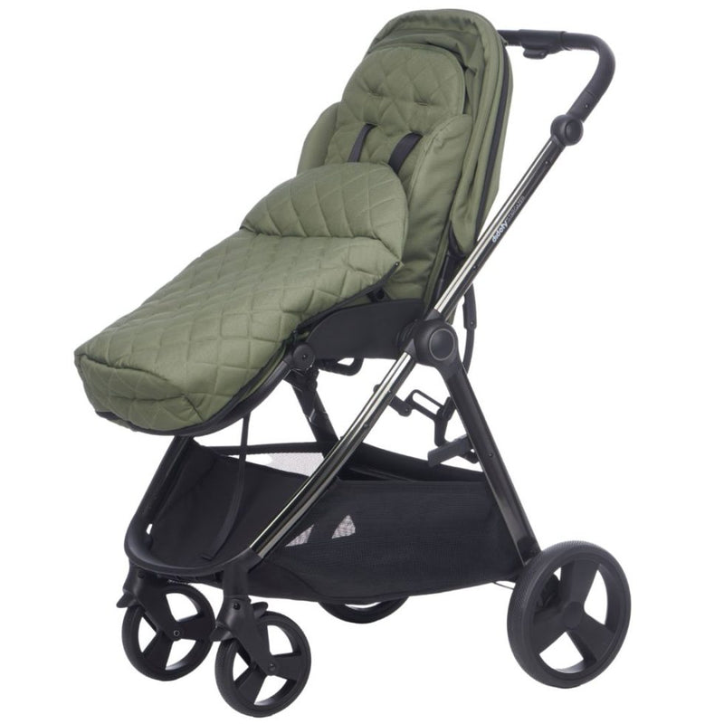 The footmuff on the Stargazer Pushchair in the Didofy Green Stargazer 11 Piece Ultimate Travel System Bundle suitable for overnight sleep | Didofy | Pushchairs and Travel Systems | Baby & Kid Travel - Clair de Lune UK
