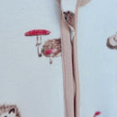 Close up of the zip on the GrowGrows Happy Hedgehogs Organic Sleepsuit | Baby Grows and Onesies | Organic Baby Clothes - Clair de Lune UK