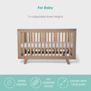 Oak Cot Bed Transition Video from Cot Bed to Toddler Bed | Cots, Cot Beds, Toddler & Kid Beds | Baby Bed | Nursery Furniture - Clair de Lune UK
