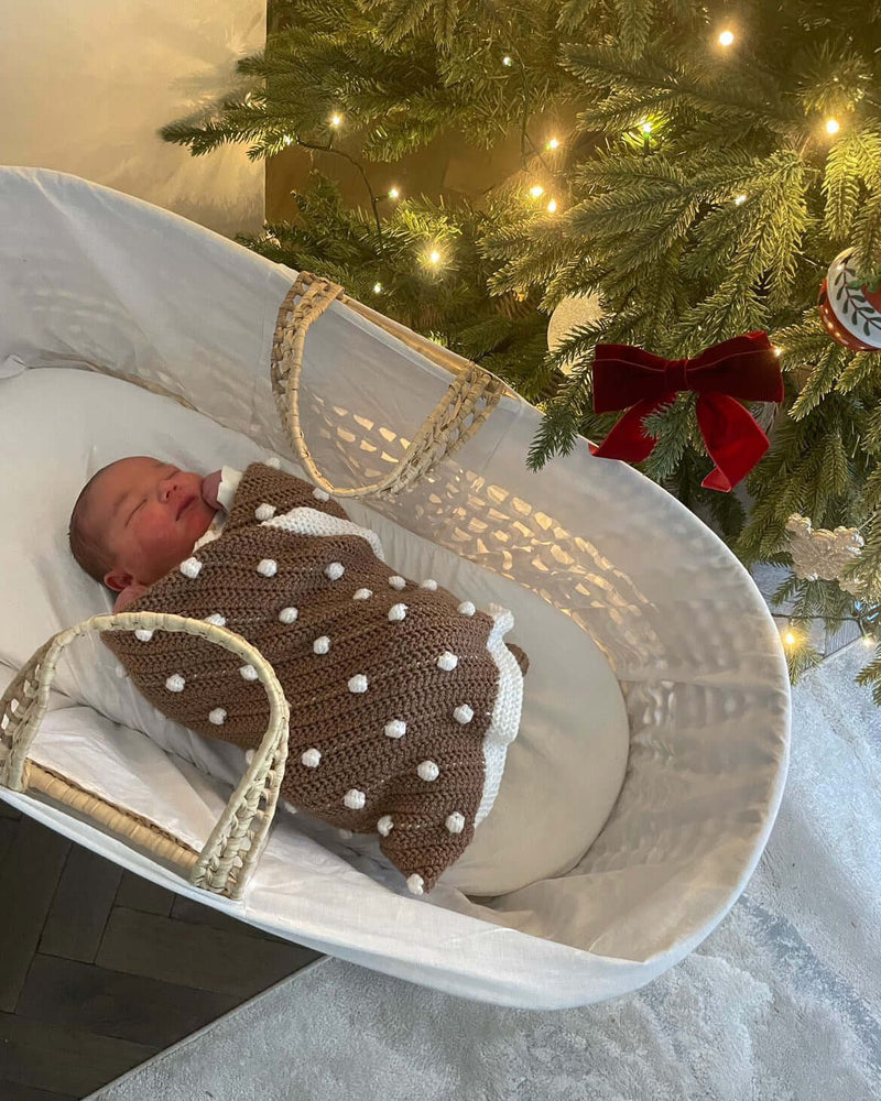 Special Buy - Scandi Palm Moses Basket With Stand Bundle