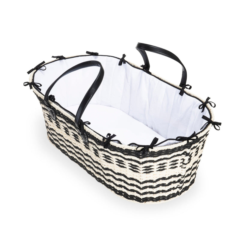 Black & Cream Sustainable Moses Basket | Moses Baskets and Stands | Co-sleepers | Nursery Furniture - Clair de Lune UK