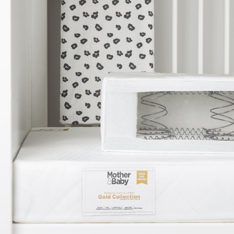 Mother&Baby Rose Gold Anti Allergy Sprung Cot Bed Mattress | Baby & Toddler Mattresses | Bedding | Nursery Furniture - Clair de Lune UK