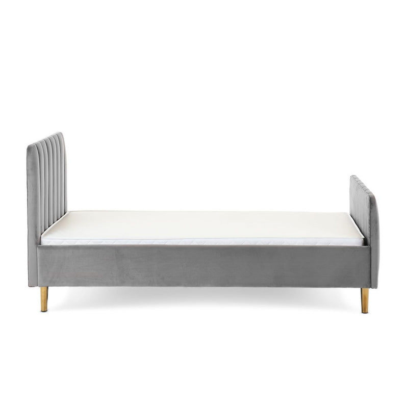 The side of the Grey Obaby Gatsby Velvet Single Bed | Cots, Cot Beds, Toddler & Kid Beds | Nursery Furniture - Clair de Lune UK