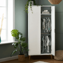 The double wardrobe of the White Obaby Maya Mini 3 Piece Room Set | Nursery Furniture Sets | Room Sets | Nursery Furniture - Clair de Lune UK