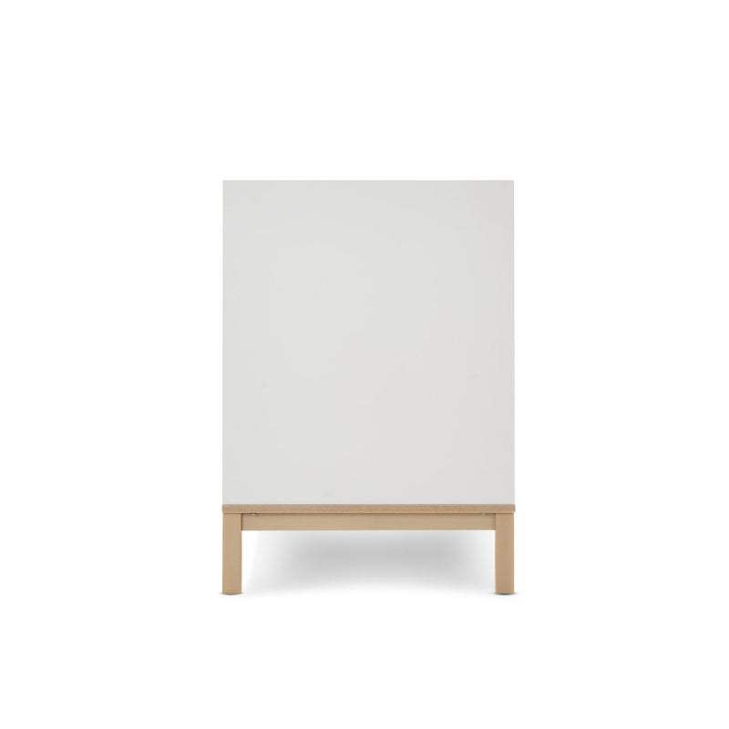 The side of the white and natural Obaby Astrid Mini Cot Bed | Cots, Cot Beds, Toddler & Kid Beds | Nursery Furniture - Clair de Lune UK