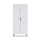 The double wardrobe of the White Obaby Maya Mini 3 Piece Room Set | Nursery Furniture Sets | Room Sets | Nursery Furniture - Clair de Lune UK