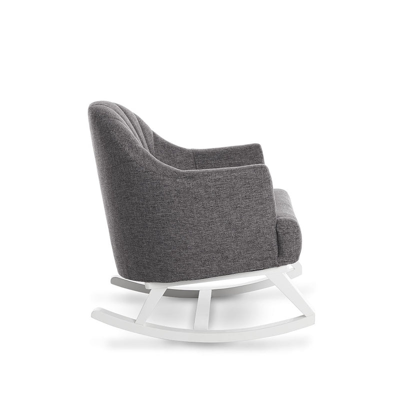 The side of the Dark Grey Obaby Award-winning Round Back Rocking Chair | Nursing & Feeding Chairs | Nursery Furniture - Clair de Lune UK