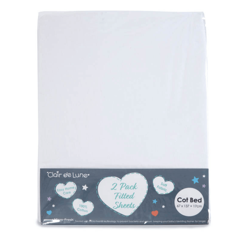 Micro-Fresh® Confezione da 2 lenzuola con angoli per lettino - 137 x 67 cm
