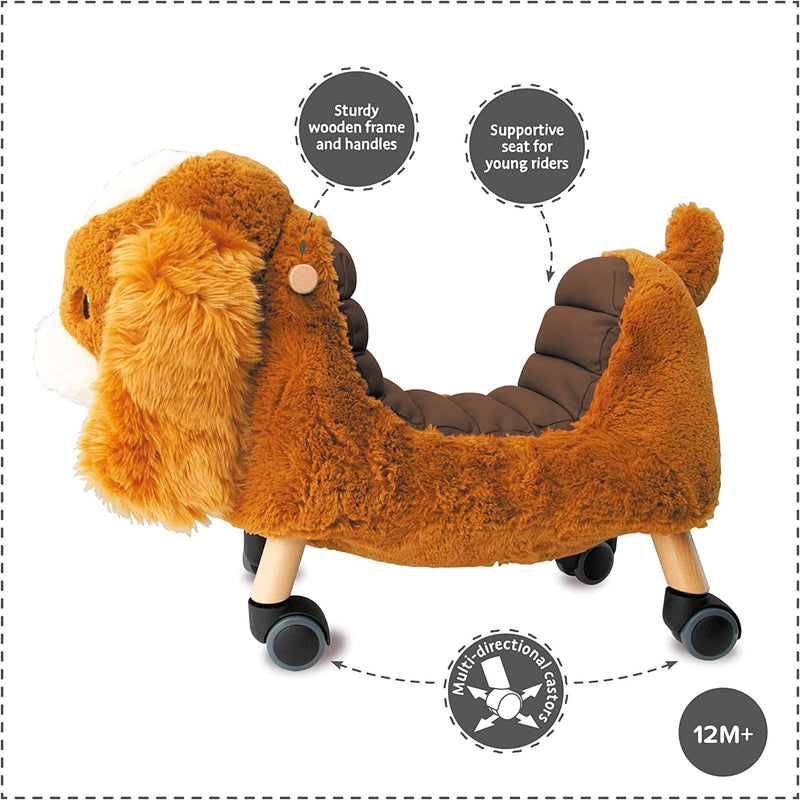 Comfy seat of the Little Bird Told Me Peanut Pup Ride On Toy | Baby Walkers and Ride On Toys | Montessori Activities For Babies & Kids | Toys | Baby Shower, Birthday & Christmas Gifts - Clair de Lune UK
