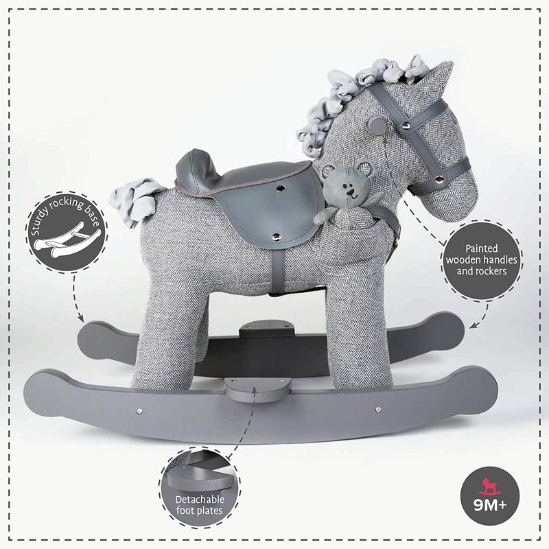  Little Bird Told Me Stirling & Mac Rocking Horse made from premium materials | Rocking Animals | Montessori Activities For Babies & Kids | Toys | Baby Shower, Birthday & Christmas - Clair de Lune UK