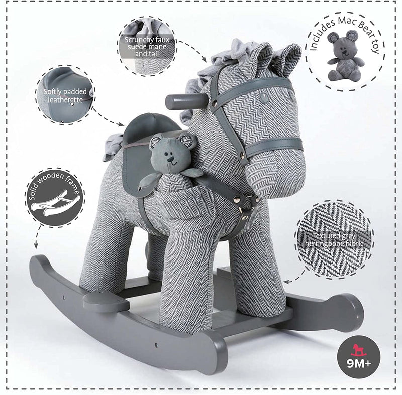 The unique selling points of the Little Bird Told Me Stirling & Mac Rocking Horse | Rocking Animals | Montessori Activities For Babies & Kids | Toys | Baby Shower, Birthday & Christmas - Clair de Lune UK