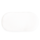 The oval shape of the Natural Bamboo Bedside Crib Mattress (76 x 40 cm) | Bedside & Folding Crib Mattresses | Baby Mattresses | Bedding | Nursery Furniture - Clair de Lune UK