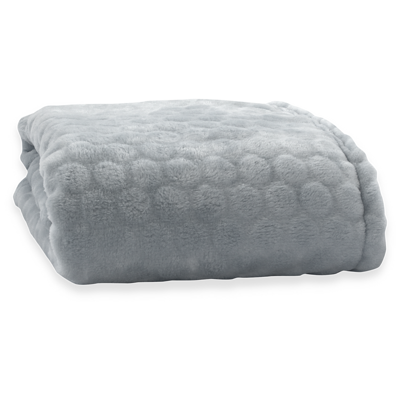 Folded Grey Marshmallow Baby Blanket | Cosy Baby Blankets | Nursery Bedding | Newborn, Baby and Toddler Essentials - Clair de Lune UK