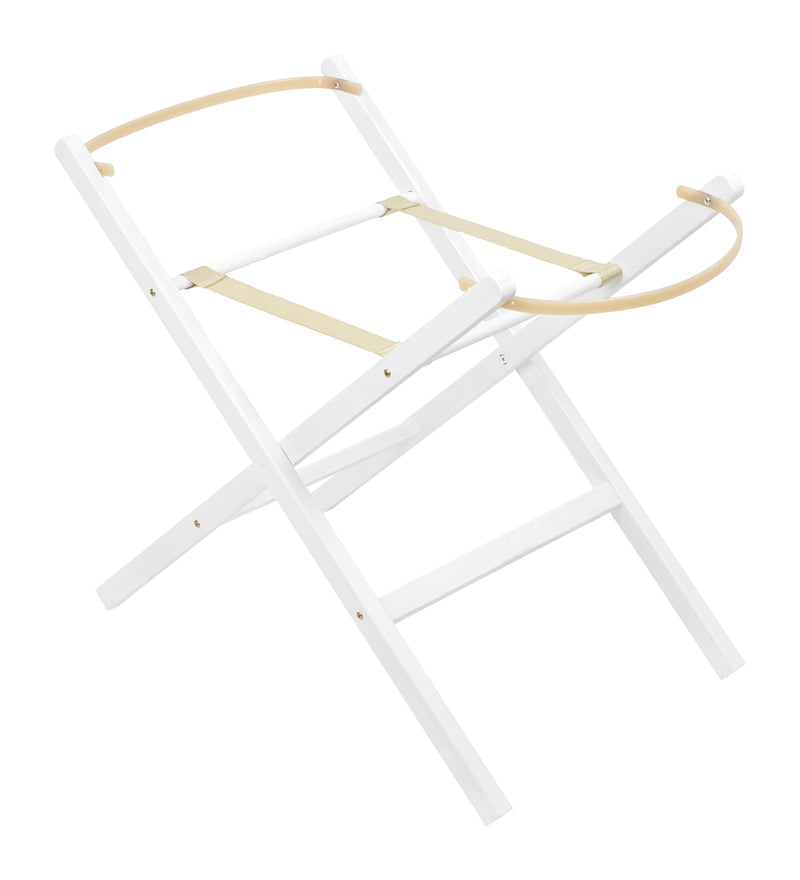 White Self Assembly Wooden Folding Moses Basket Stand | Moses Basket Stands | Moses Baskets and Stands | Co-sleepers | Nursery Furniture - Clair de Lune UK
