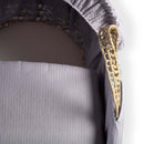 Grey Cotton Dream Palm Moses Basket showcasing the honeycomb-design coverlet, mattress and firm palm handle | Moses Baskets | Co-sleepers | Nursery Furniture - Clair de Lune UK