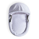 White Dimple Grey Wicker Moses Basket coming complete with detachable, adjustable hood, fibre mattress and coverlet | Moses Baby Baskets, Bassinets & Co-sleepers | Nursery Furniture - Clair de Lune UK