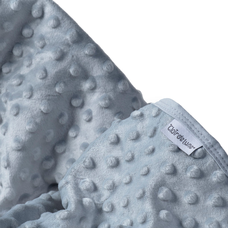Dimple Baby Blanket with the push dot fabric zoomed in | Newborn and Baby Essentials - Clair de Lune UK