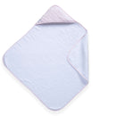 Pink Marshmallow Hooded Towel laid out flat | Baby Bathing & Changing Essentials - Clair de Lune UK