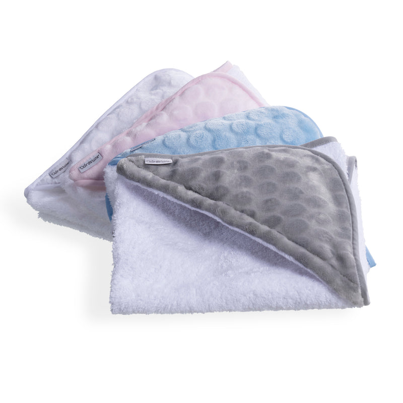 Marshmallow Hooded Towels in four colours | Baby Bathing & Changing Essentials - Clair de Lune UK