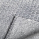 Showcasing the plush fabrics of the Grey Marshmallow Baby Blanket with plain fabric reverse | Cosy Baby Blankets | Nursery Bedding | Newborn, Baby and Toddler Essentials | Baby Christmas Gift Idea 2024 - Clair de Lune UK