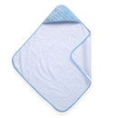 Blue Marshmallow Hooded Towel laid out flat | Baby Bathing & Changing Essentials - Clair de Lune UK