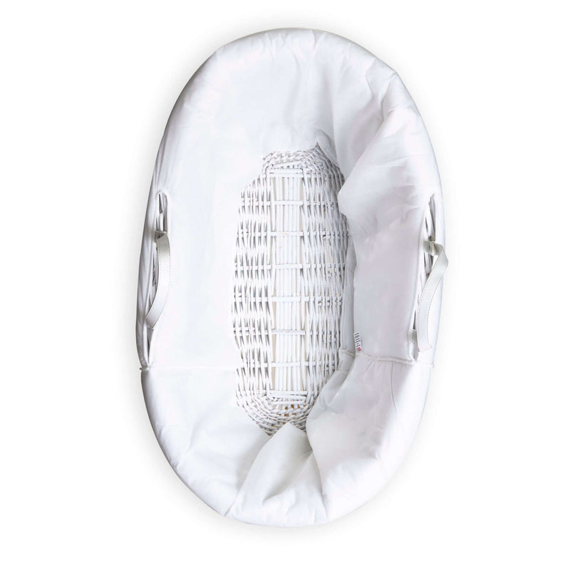 Clair De Lune Dimple Palm Moses Basket White - Pram Centre Derry