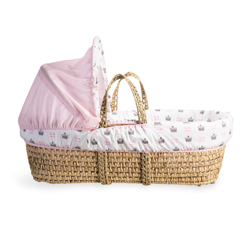The side of the Rachel Riley My Little Princess Palm Moses Basket | Moses Baskets | Co-sleepers | Nursery Furniture - Clair de Lune UK