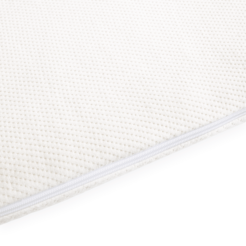 The breathable cover of the Natural Bamboo Bedside Crib Mattress (76 x 40 cm) | Bedside & Folding Crib Mattresses | Baby Mattresses | Bedding | Nursery Furniture - Clair de Lune UK