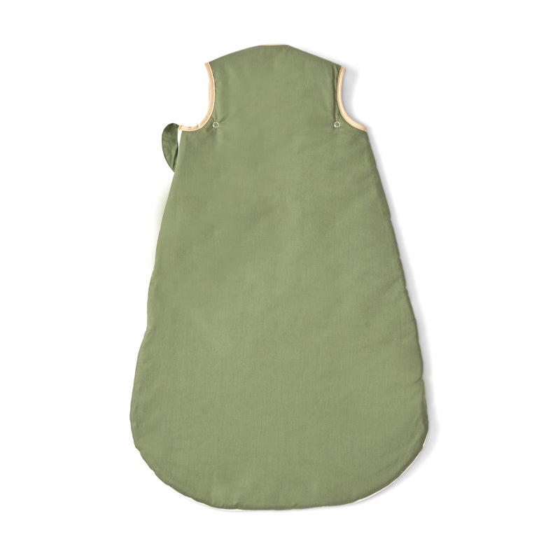 The back of the Forest Green Organic Sleeping Bag (0-6 Months) | Baby Sleeping Bags | Nightwear - Clair de Lune UK