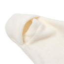 Close up of the mitten hand openings on the Cream Star Fleece Baby Wrap Blanket for keeping newborn hands warm | Cosy Baby Blankets | Swaddle Blanket | Nursery Bedding - Clair de Lune UK