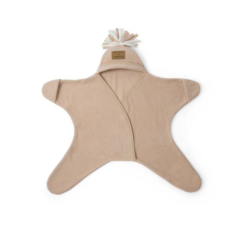 Beige Star Fleece Baby Wrap Blanket | Cosy Baby Blankets | Nursery Bedding | Newborn, Baby and Toddler Essentials - Clair de Lune UK