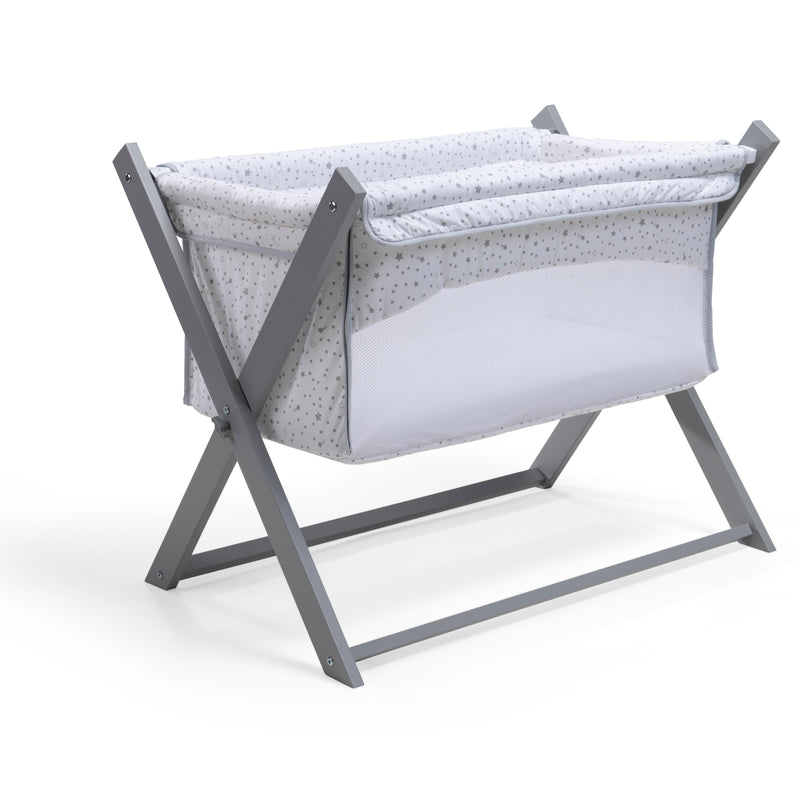Stars & Stripes Folding Breathable Crib | Bedside Cribs & Folding Cribs | Next To Me Cots & Newborn Baby Beds | Co-sleepers - Clair de Lune UK