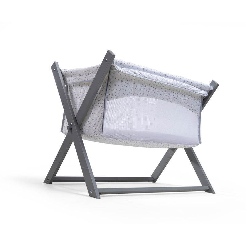 Space saving Stars & Stripes Folding Breathable Crib | Bedside Cribs & Folding Cribs | Next To Me Cots & Newborn Baby Beds | Co-sleepers - Clair de Lune UK