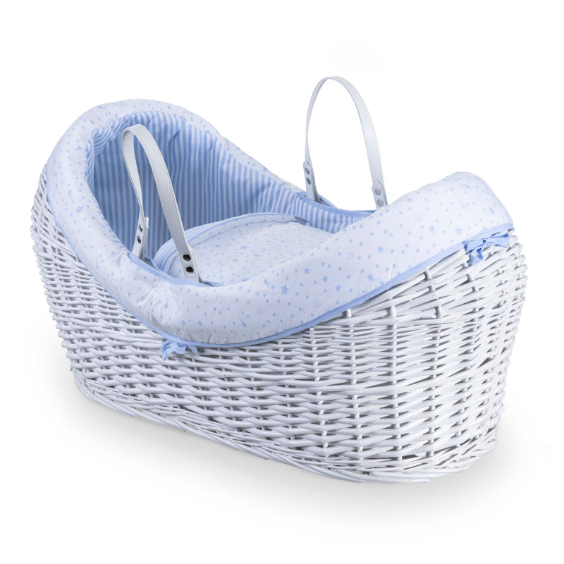 Blue Stars & Stripes White Wrapover® Noah Pod® | Bassinets | Nursery Furniture - Clair de Lune UK
