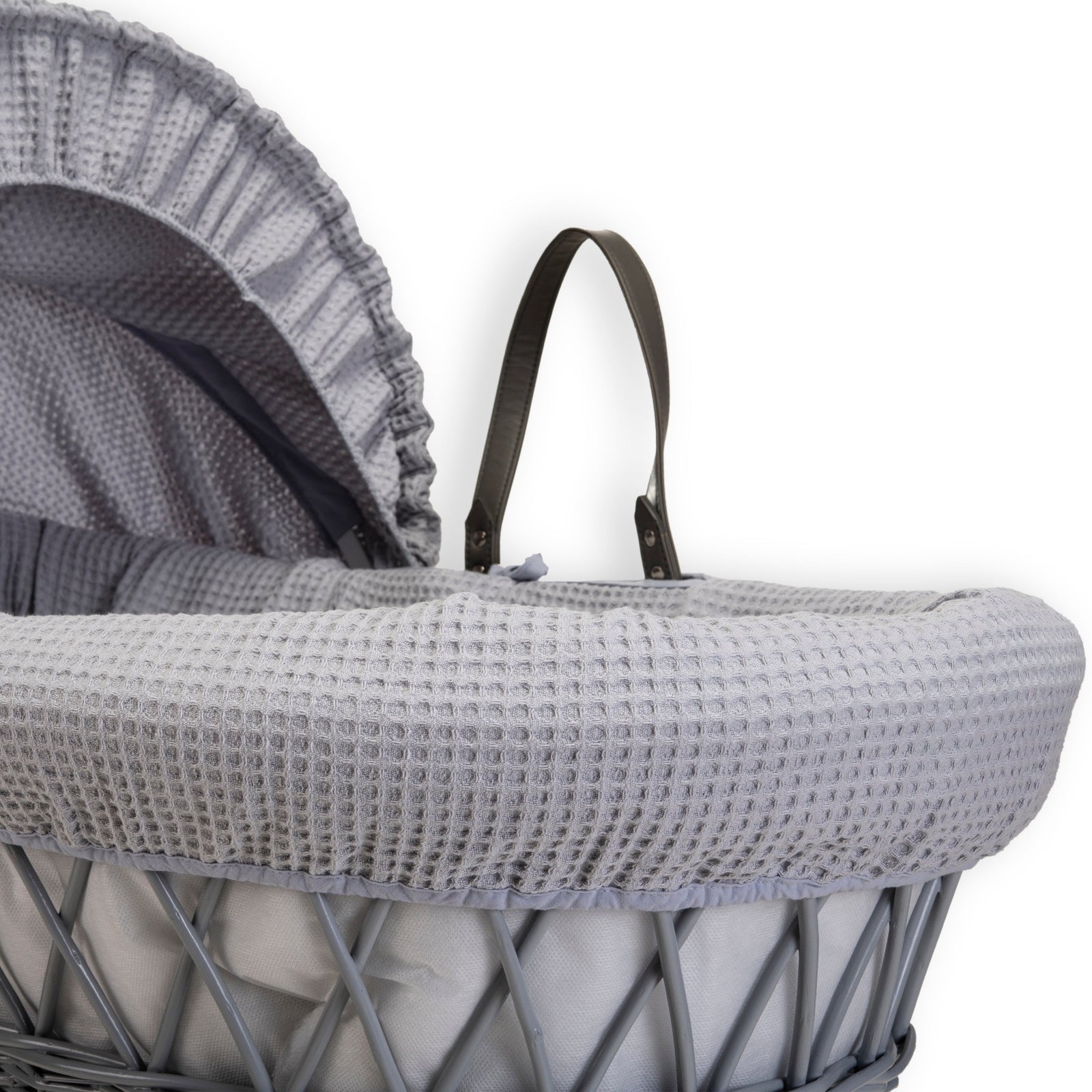 Waffle Moses Basket Bedding Set Bedding Clair de Lune UK