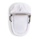 White Waffle Grey Wicker Moses Basket coming complete with detachable, adjustable hood, fibre mattress and coverlet | Moses Baby Baskets & Bassinets | Nursery Furniture - Clair de Lune UK