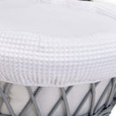 White Moses Basket Bedding Set made from breathable soft waffle fabrics | Moses Baby Basket Dressings | Bassinet Accessories | Nursery - Clair de Lune UK