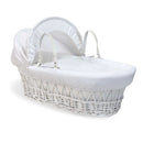 White Waffle White Wicker Moses Basket | Moses Baby baskets, bassinets & Co-sleepers | Nursery Furniture - Clair de Lune UK