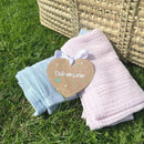 Soft Cotton Cellular Cot Blankets in pink and blue | Cosy Baby Blankets & Swaddles | Nursery Bedding | Winter Baby Essentials - Clair de Lune UK