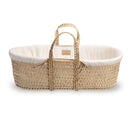 Clair de Lune Organic Moses Basket Bedding Set with Palm Basket |  Moses Baby Baskets & Bassinets | Nursery Furniture - Clair de Lune UK