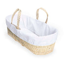 White Scandi Palm Moses Basket | Moses Baby Baskets, Bassinets | Nursery Furniture - Clair de Lune UK