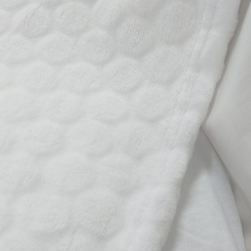 Super snuggly white Marshmallow Baby Blanket zoomed in | Moses Baskets and Stands | Co-sleepers | Nursery Furniture - Clair de Lune UK
