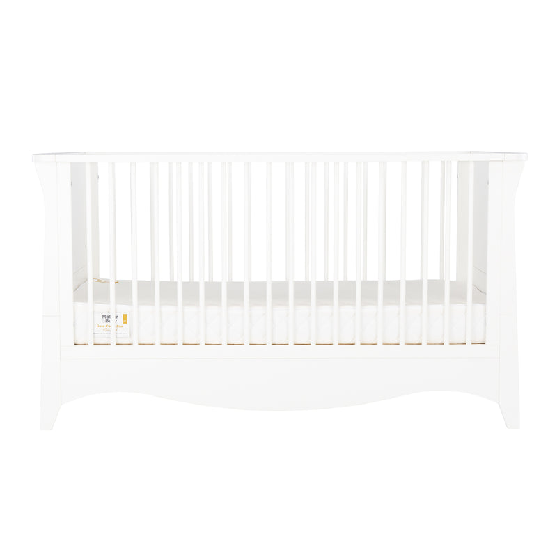 White CuddleCo Clara Cot Bed Cots, Cot Beds, Toddler & Kid Beds | Nursery Furniture - Clair de Lune UK
