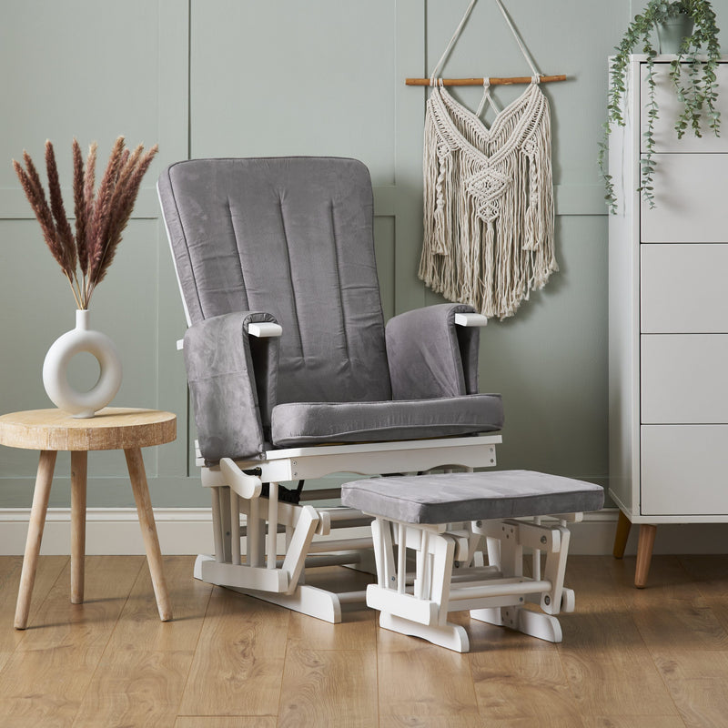 Chaise berçante inclinable et tabouret Obaby Deluxe