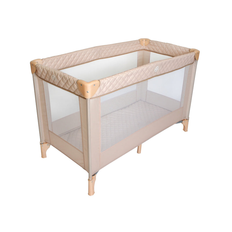 My Babiie Quilted Travel Cot in Blush | Travel Cots & Travel Bassinets | Cots, Cot Beds, Toddler & Kid Beds | Nursery Furniture - Clair de Lune UK