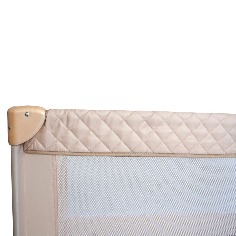 The edge of the My Babiie Quilted Travel Cot in Blush | Travel Cots & Travel Bassinets | Cots, Cot Beds, Toddler & Kid Beds | Nursery Furniture - Clair de Lune UK