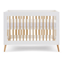 The white cot bed of the Obaby Maya Mini 2 Piece Room Set in white | Nursery Furniture Sets | Room Sets | Nursery Furniture - Clair de Lune UK